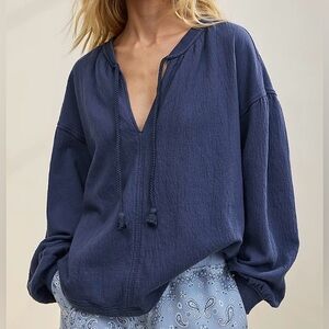 NWT(in packaging)Aerie Easy Street Sweatshirt Premium cotton Navy Blue•M&L avail